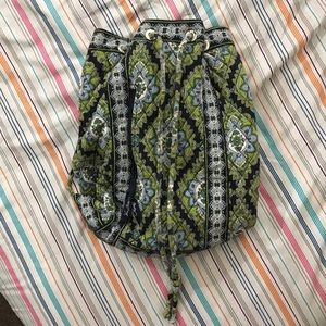 Green and blue Vera Bradley backpack.